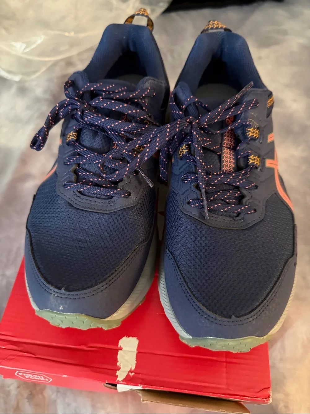 ASICS Ortholite Blue with Pink Accent Hiking Sneakers